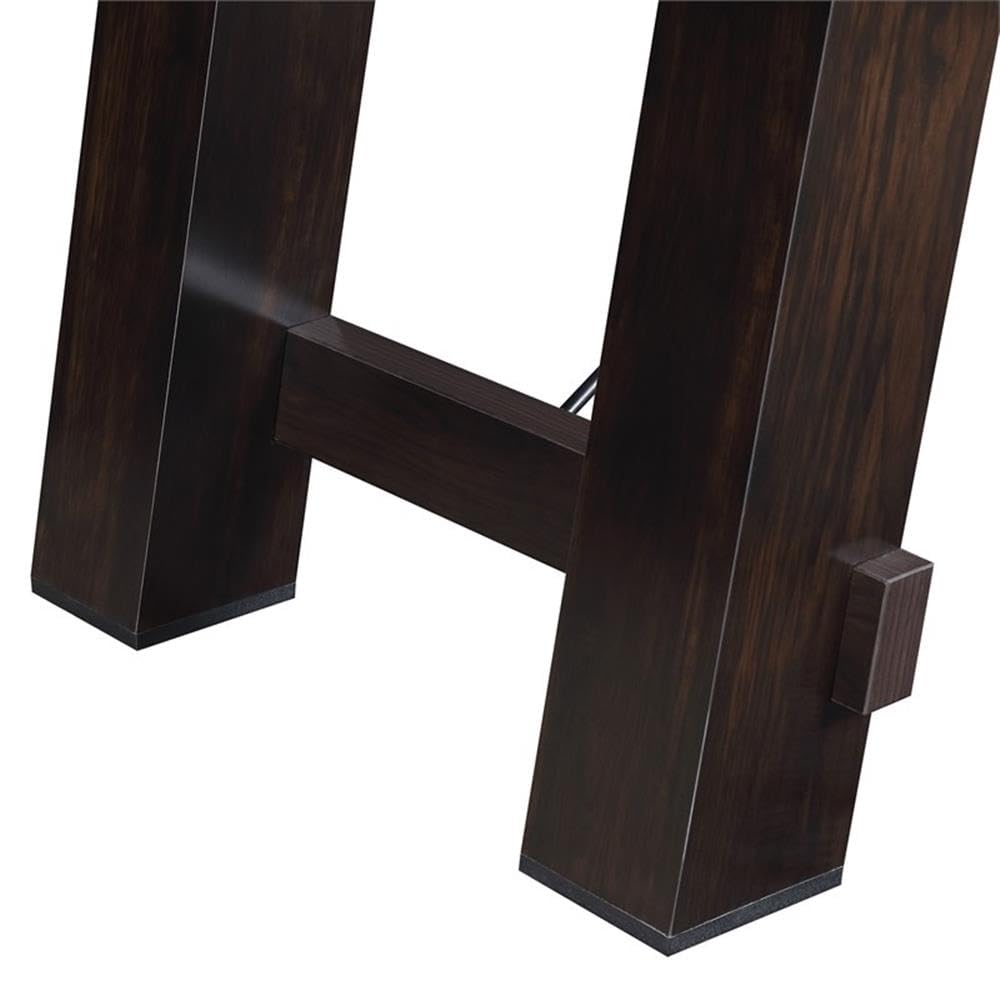 Bowery Hill Shuffleboard Table, Brown Finish, Spruce Veneer with Solid Wood Legs, Transitional Style, Includes Game Pucks, Brush, Wax, Scorers, Perfect for Game Room Entertainment