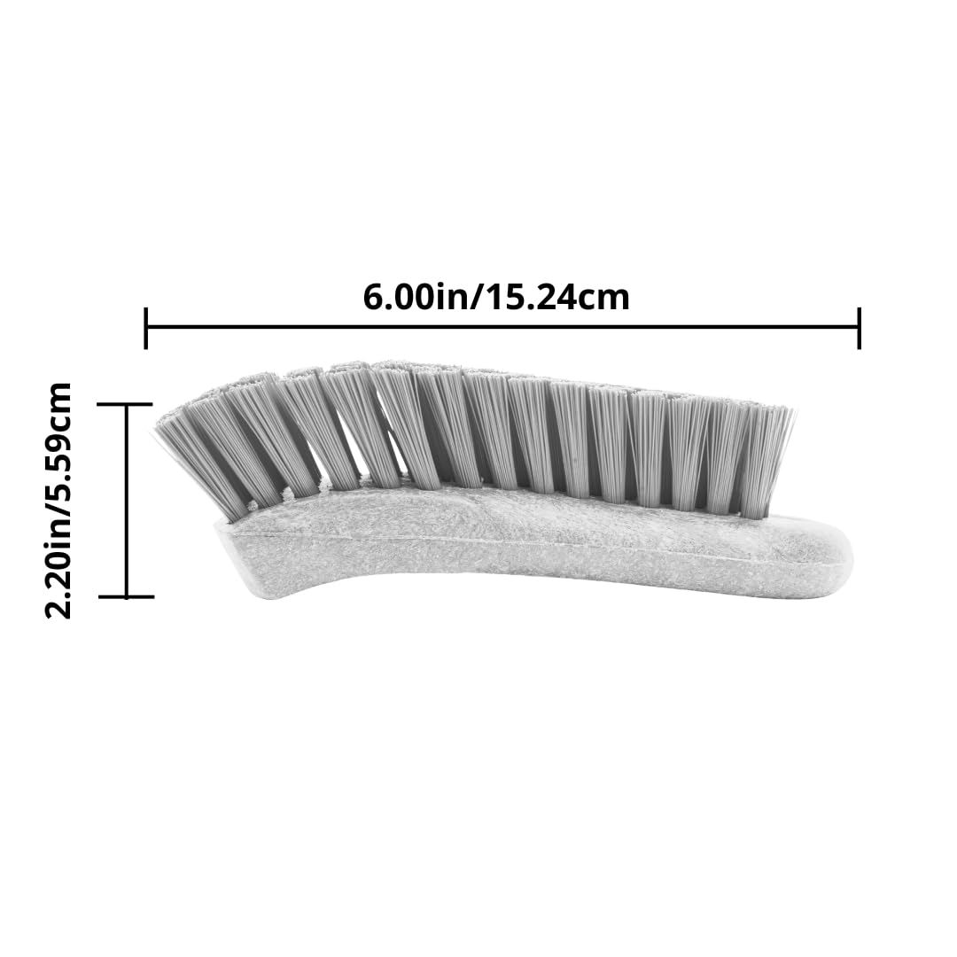 6 Inches, SPARTA Plastic Cutting Board Scrub Brush with Hanging Hole for Washing Cutting Boards, Brown