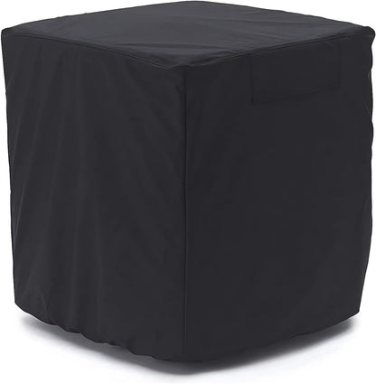 STARTWO Air Conditioner Cover for Outside Units, Durable Waterproof Square AC Cover with Windproof Buckles, Black