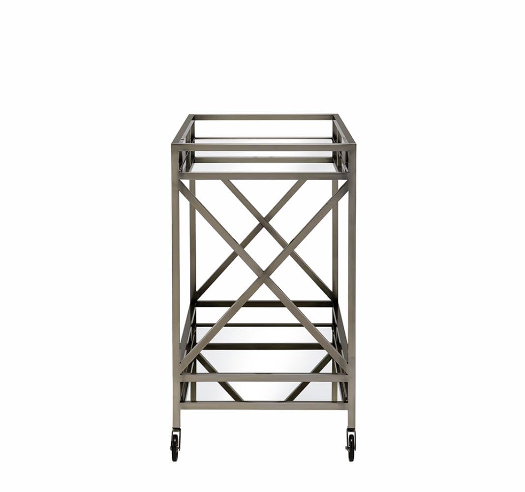 Mirrored Antique Gold Serving Cart