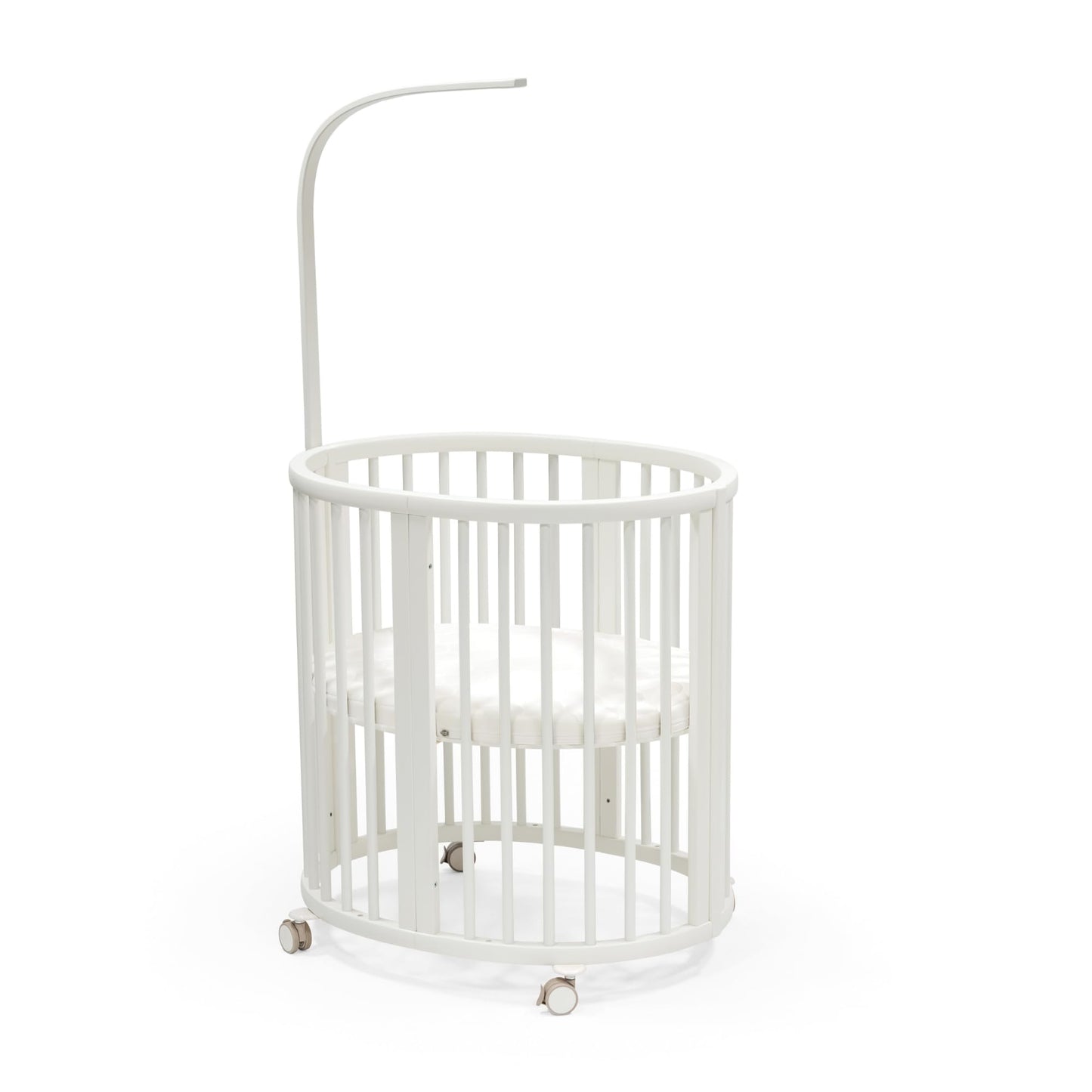 Stokke Sleepi Mini Bundle V3, White - Includes Sleepi Mini V3, Mattress & Drape Rod - Suitable for Ages 0-6 Months - Adjustable & Stylish