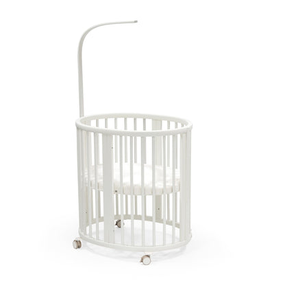 Stokke Sleepi Mini Bundle V3, White - Includes Sleepi Mini V3, Mattress & Drape Rod - Suitable for Ages 0-6 Months - Adjustable & Stylish