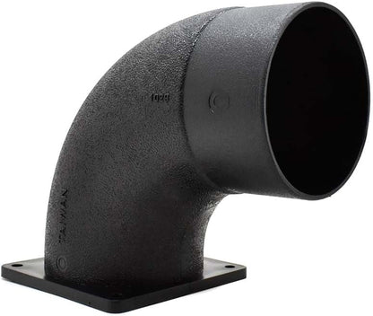 Big Horn 11433 4-5/8-Inch Flanged Elbow, 4-Inch, Black