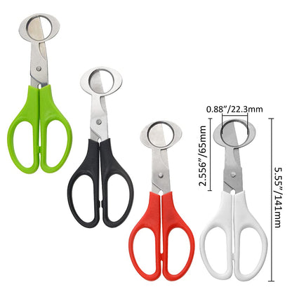 XINMEIWEN 12Pack Stainless Steel Quail Egg Cutter - Scissors for Pigeon Eggs, Opener, Cracker - Four Colors