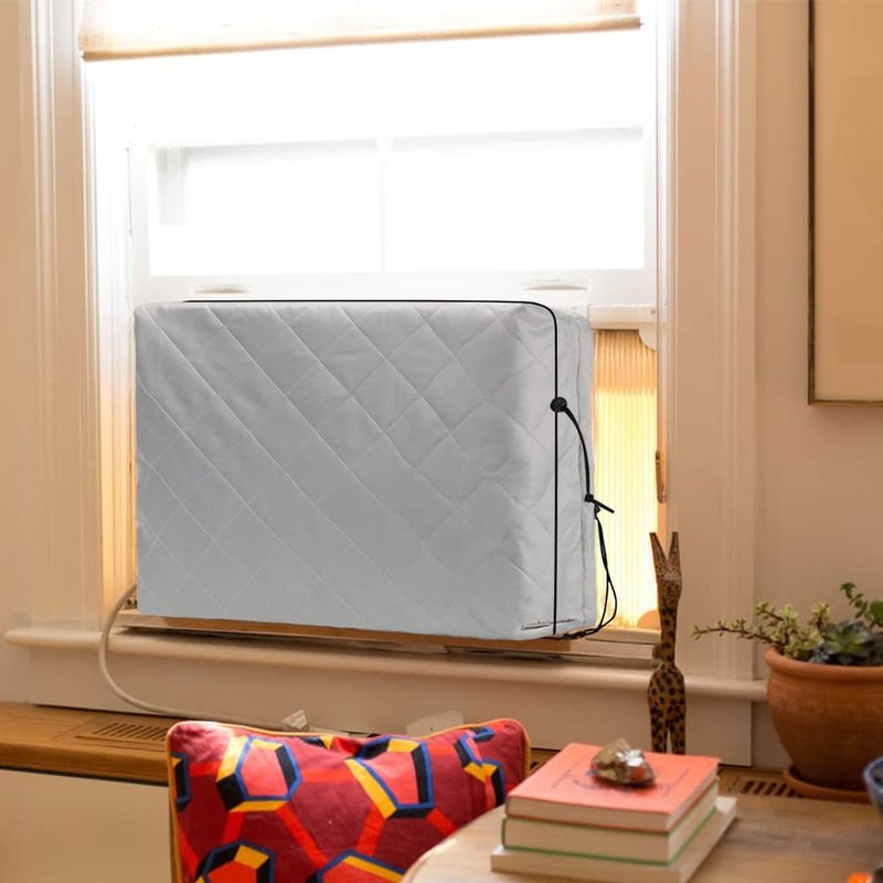 Indoor Air Conditioner Cover Window AC Unit Cover with Drawstring Double Insulation for Inside(25"x17"x3.5")