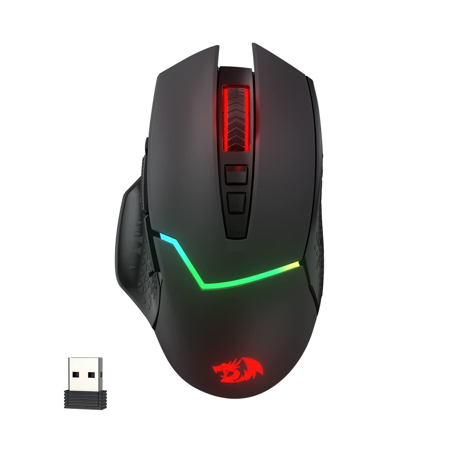 Redragon M690 PRO Wireless Gaming Mouse, 8000 DPI Wired/Wireless Gamer Mouse w/Rapid Fire Key, 8 Macro Buttons, Ergonomic Design for PC/Mac/Laptop, White