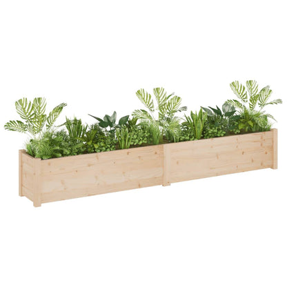 Mhdvray Raised Garden Bed Set 2-Pack Large 78.7×78.7×12.2 in Natural Pine Wood Elevated Planter Box for Outdoor Patio Vegetable Flower Herb Gardening