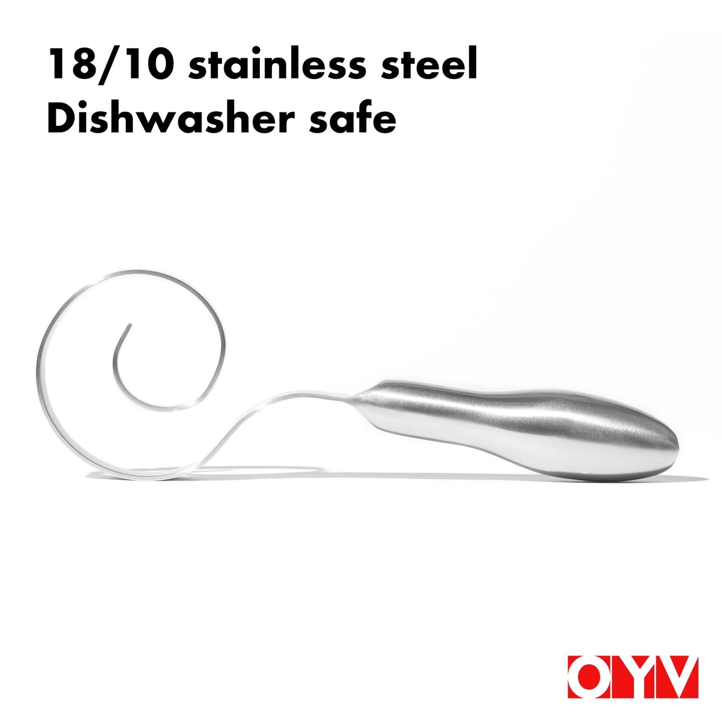 OYV Seamless Dough Whisk, 18/10 Stainless Steel Danish Dough Wisk, 9" Bread Whisk for Sourdough, Cookies, Pizza, Pastry, Dishwasher Safe Dough Hook