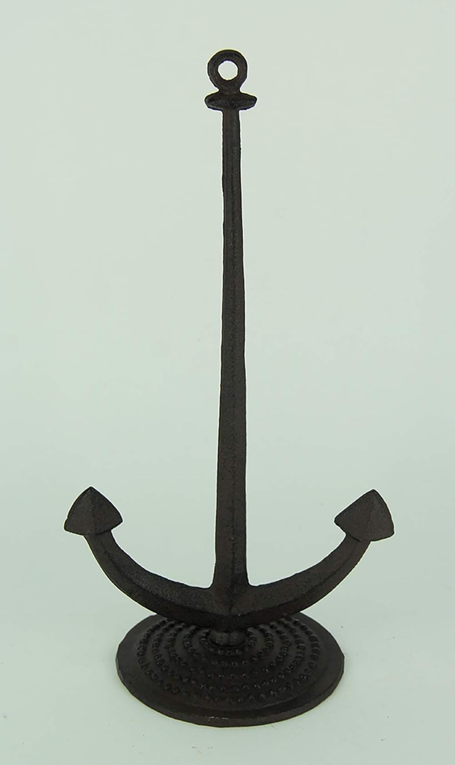 Moby Dick Specialties Rust Brown Cast Iron Nautical Ship Anchor Paper Towel Holder