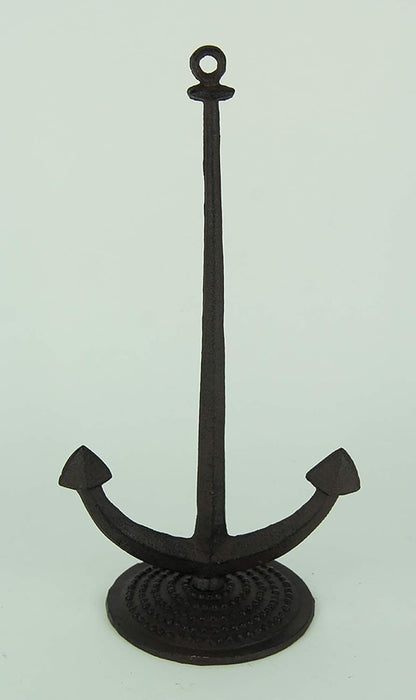 Moby Dick Specialties Rust Brown Cast Iron Nautical Ship Anchor Paper Towel Holder