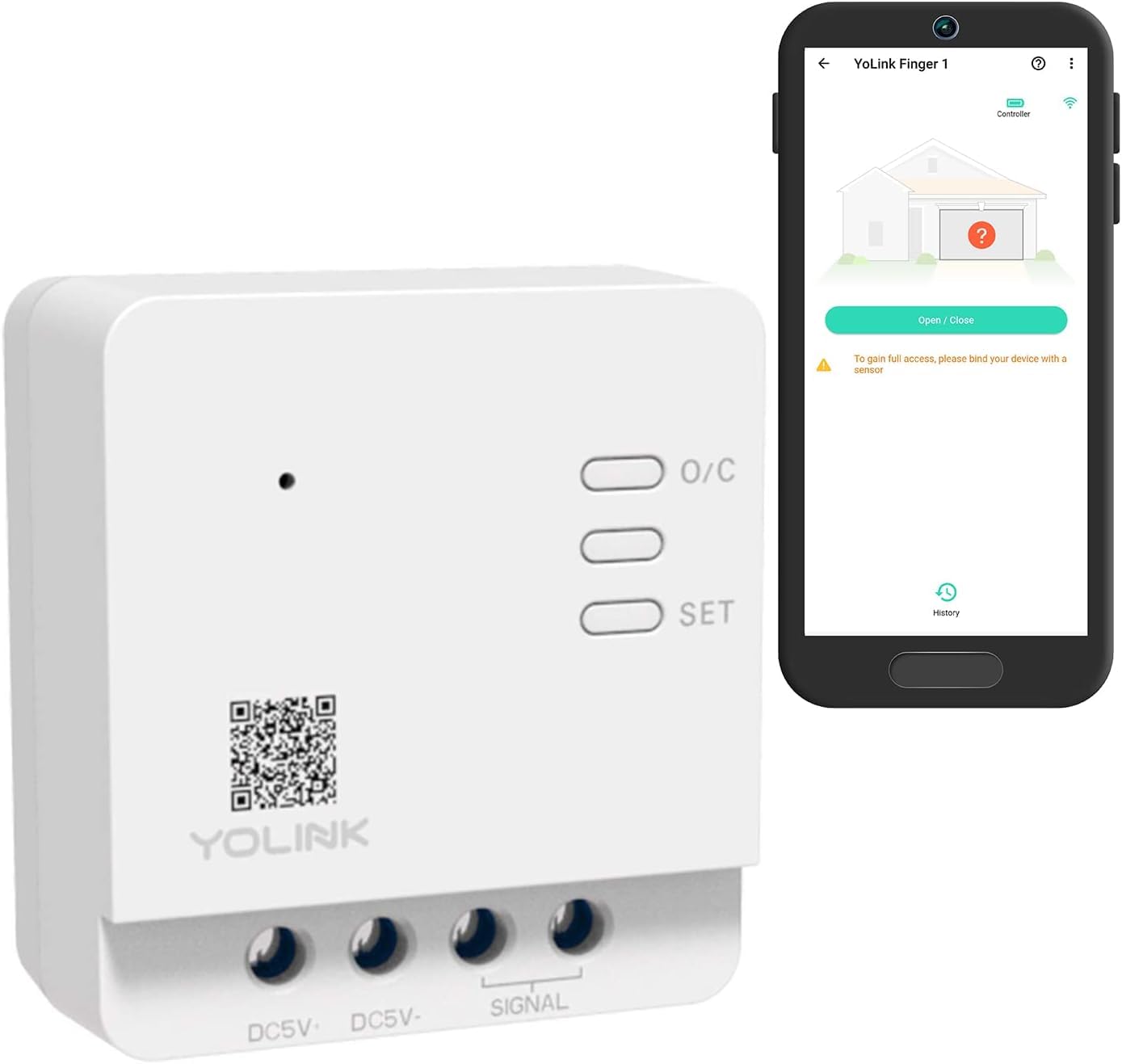 YoLink Smart Garage Door Solution Kit - Convert Any Garage Door to Smart in Seconds! Battery-Powered, No-Wires, No-Tools Super-Easy Installation. Compatible with Alexa & IFTTT
