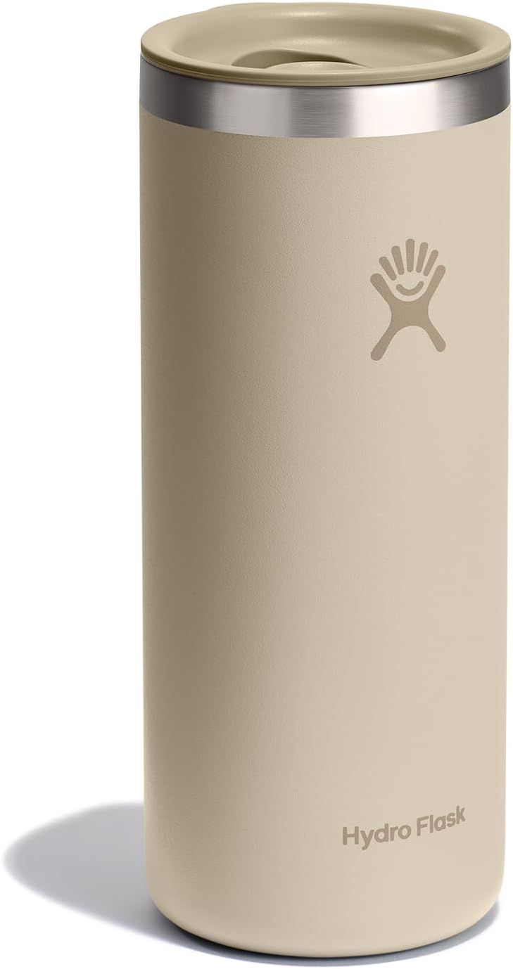 20 Oz Hydro Flask Travel Coffee Cup Insulated Stainless Steel, Non-Spill, Leak Proof To-Go Tumbler Oat Tan