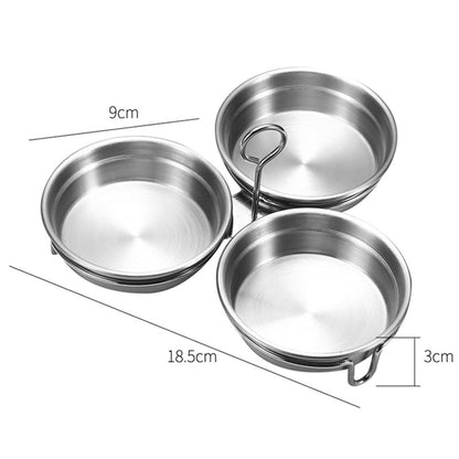 Angoily Egg Poacher Set with Oil Brush - Stainless Steel Egg Mold and Boiling Tray 7.28X7.28X1.18In Easy Clean and Handle for Home Kitchen Cooking