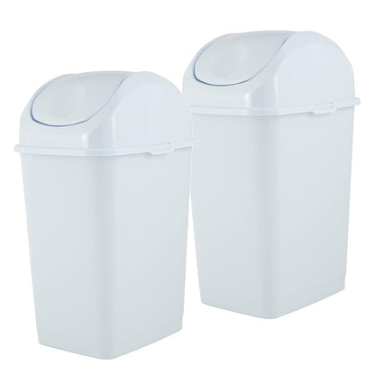 Superio Mini Desktop Trash Can, Portable Plastic Garbage Can for Countertop, Bathroom, Compact Waste Bin 5L