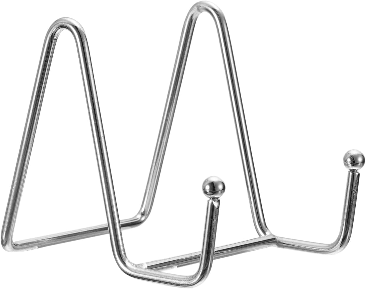 uxcell Plate Stand for Display, 5Pcs 3 Inch Iron Easel Holders for Decorative Plates, Pictures, Photo Books, Silver
