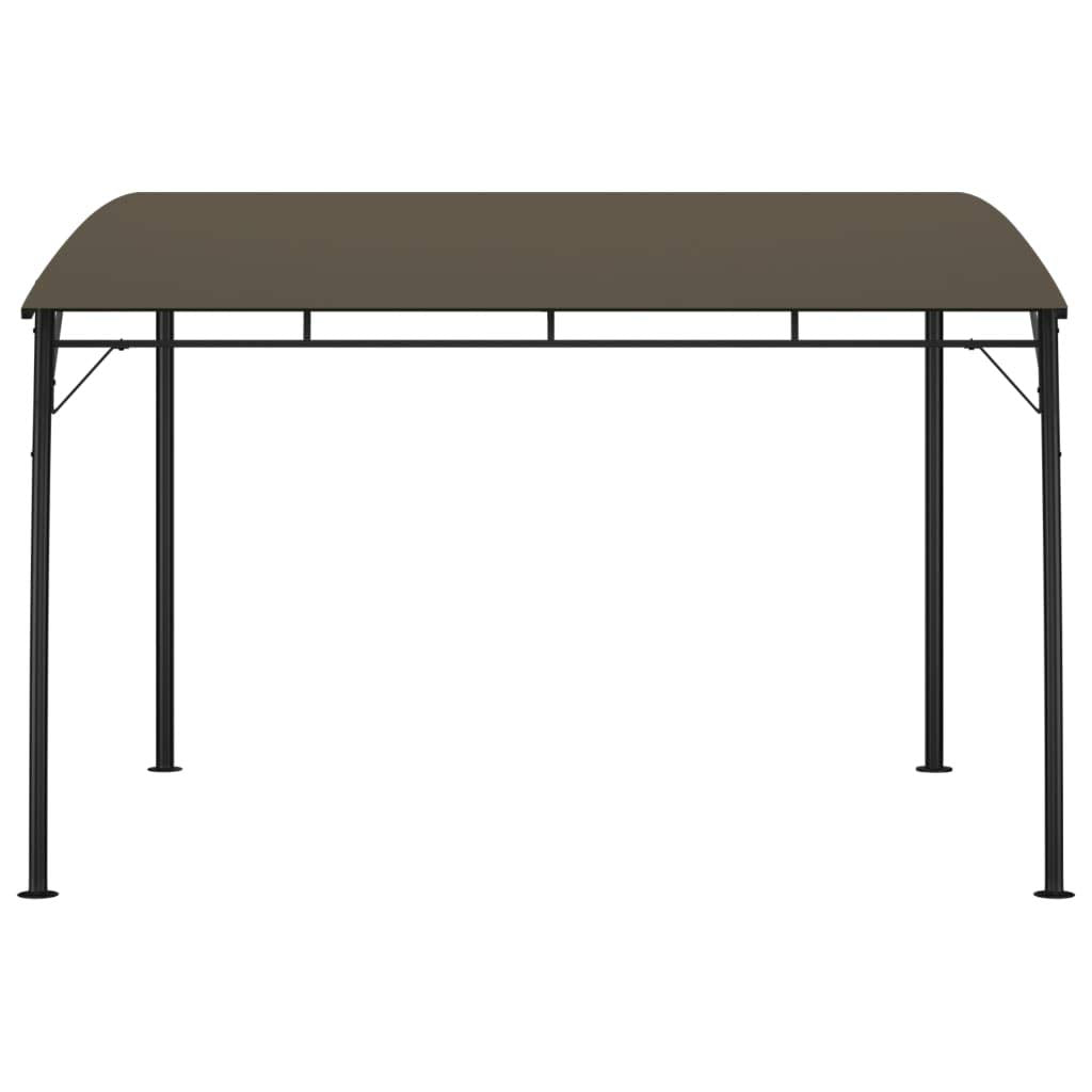 Taupe Sunshade Awning, Powder-Coated Steel Frame, 9.8x9.8 ft Polyester Canopy, UV Protection, Outdoor Patio Garden Gazebo for Parties Outdoor Structures