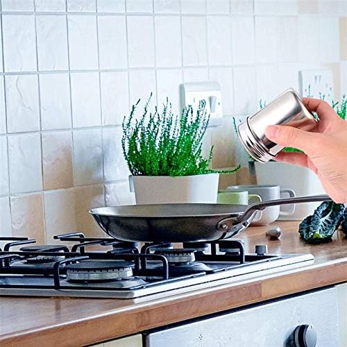 2Pcs Stainless Steel Sugar Shaker with 16Pcs Coffee Stencils Template Duster for Cocoa Flour Icing Sugar