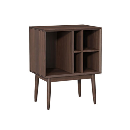 uP9sF2mD DVD Shelf Organizer Retro Vinyl Record Cabinet Magazine Storage Bookcase Wooden Sofa Sideboard CD Storage Rack