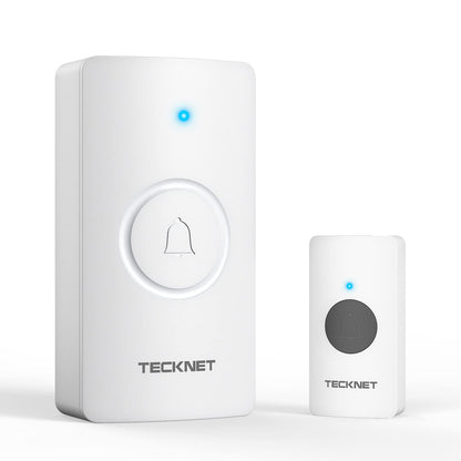 TECKNET Wireless Doorbell 1300FT, IP67 Waterproof Classroom Doorbell Battery-Powered Door Bell, 60 Chimes 5-Level Volume, Electric Doorbells No Plug-in Required for Home Classroom Teachers Warehouse