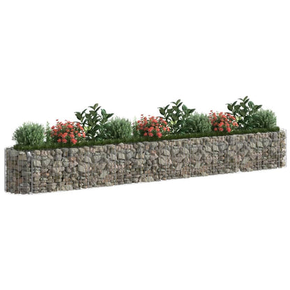 Favemtsl Large Galvanized Raised Planter Box 157.5"x19.7"x19.7" Silver Outdoor Garden Bed Gabion Cage for Flowers & Veggies Metal Frame