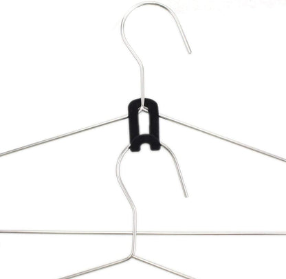 WARMBUY Velvet Hanger Connector Hooks, Closet Space Saving Cascading Organizer, Black, 40 Pack