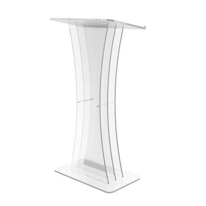 FixtureDisplays® Clear Acrylic Lucite Podium Pulpit Lectern 1803-3
