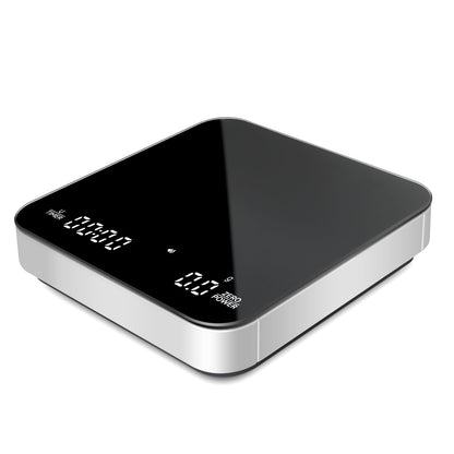 KitchenTour CaféMetric Coffee Scale with Timer 0.1g/2000g - Precision Small Scale for Espresso & Pour Over - Mini Scale with LED Display Recharge Black