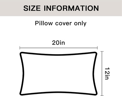 Pack 2 12 20 Inch OTOSTAR of Soft Linen Decorative Throw Pillow Covers x Solid Farmhouse Pillowcases Boho Accent Pillow