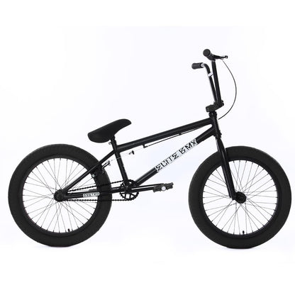 Elite BMX Bicycle 18", 20" & 26" BMX Bike for Kids Bike, Teen Bike and Adult Bikes - Freestyle BMX Bike All Models Come with 3 Piece BMX Crankset (20", Matte Black)
