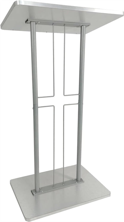 BTZHY Lectern Podium Stand, Acrylic Iron Podium School Church Stage Host Table Hotel Reception Desk Company Conference Table Commercial