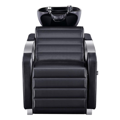 Dir Salon Shampoo Backwash Unit, Hair Salon Shampoo Station with Tilting Sink Victoria, Black