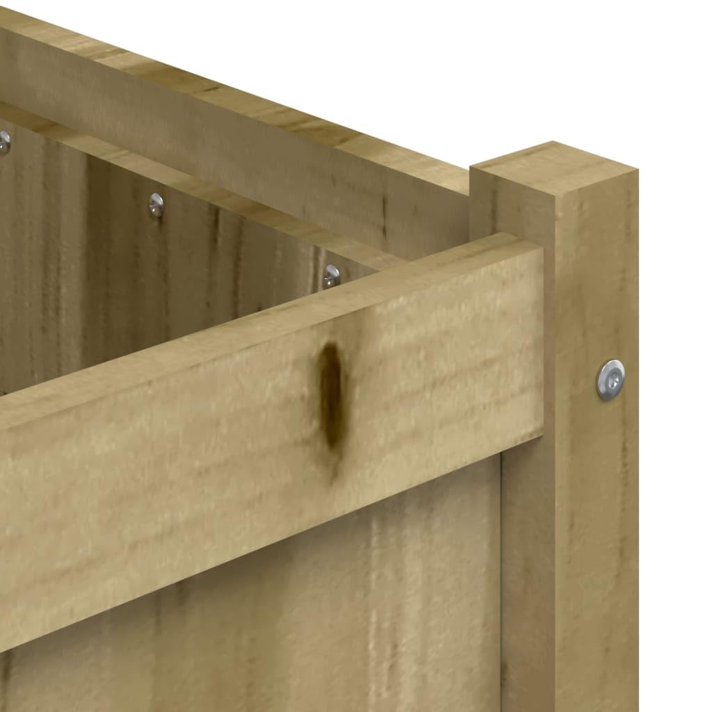 Mhdvray Rustic Large Raised Garden Bed 35.4x35.4x27.6 in Treated Solid Pine Wood Elevated Planter Box Outdoor Flower & Vegetable Gardening Patio Balcony