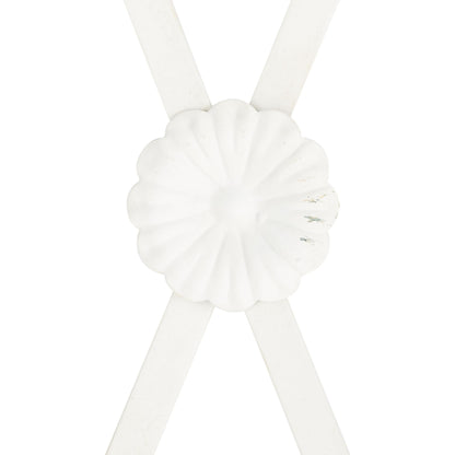 SAFAVIEH Outdoor Collection Atticus Antique White Wrought Iron Lattice Arch Garden Arbor