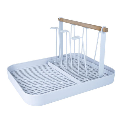 L-WASH Countertop Drying Rack for Insulated Water Bottles, Glasses, Sports Bottles, Baby Bottles, and More - Drainage Tray for Easy Cleaning and Drying - Practical and Stylish