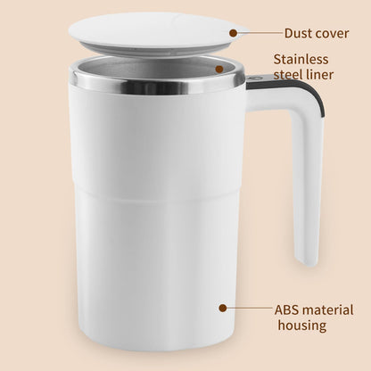 Cmfuegsk Self Stirring Coffee Mug, Electric Auto Mixing Cup for Coffee & Protein Shakes, Rechargeable, 13 oz Black, Perfect for Office & Home Use