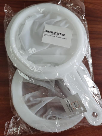 Kitchen Ultra-Fine Nylon Mesh Strainer, Plastic Sieve Filter Spoon Set of 3 for Soy Milk Coffee Yogurt Juice