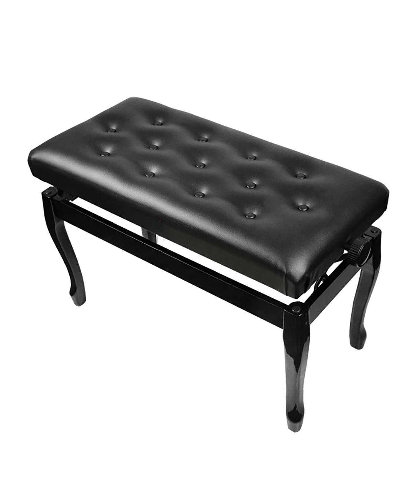 Deluxe Leather Piano Bench with Solid Wood Construction Keyboard Bench Vanity Stool 76 X 35 X 49Cm Black/Brown Color Options Comfortable Seating for Pianists and Musician