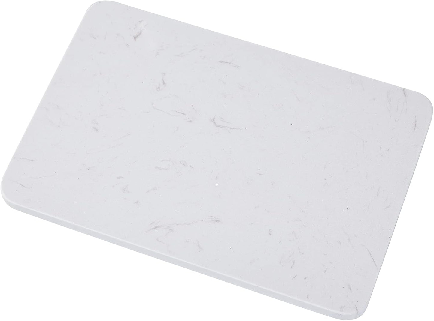 Rectangular Marble Deli or Cutting Board, White Minimalism, Cheese Plate (7.6in x 11.8in)