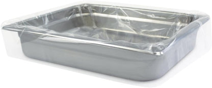PanSaver Hotel Clear Pan Liners, Disposable Buffet Pan Liners, Ovenable up to 400F, Half Pan Liner - 12.5 x 5.5 in