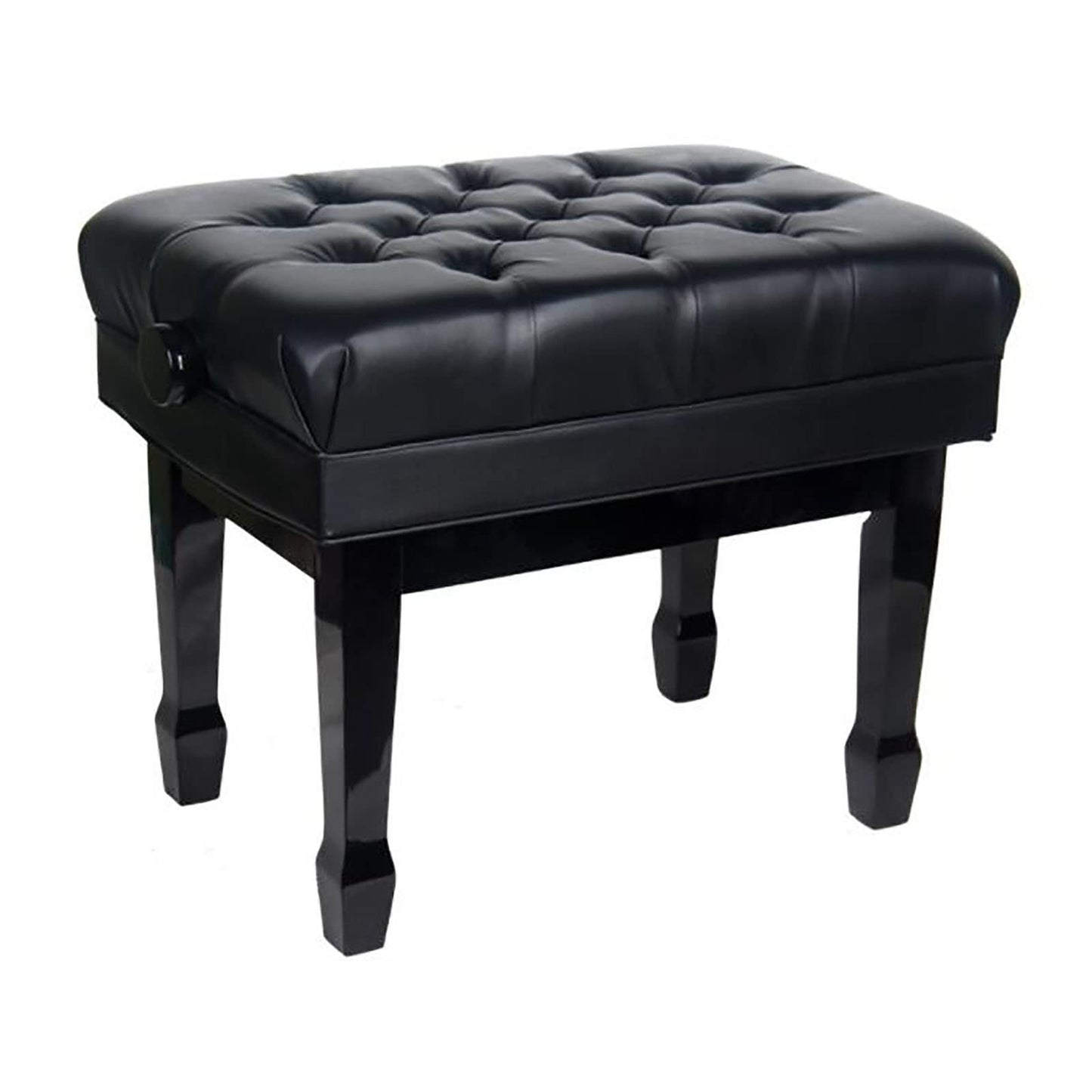FKTHYO Piano Stool Luxury Leather Piano Stool Solid Wood Piano Bench with Large Storage Box,Adjustable Height,Comfortable and Ergonomic
