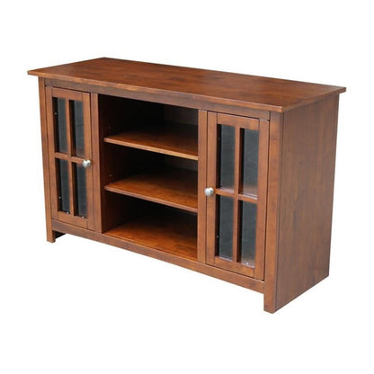 International Concepts Entertainment 48" TV Stand with 2 Doors in Brown