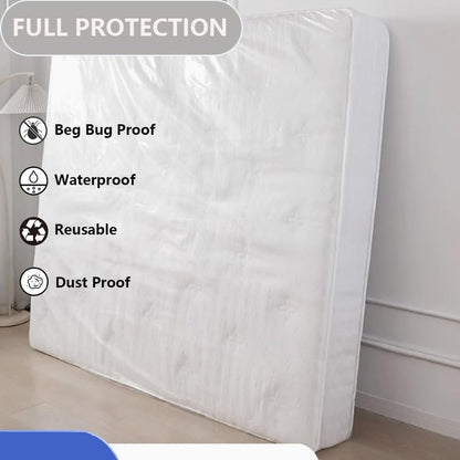 Plastic Mattress Bag for Moving Storage, Mattress Protector Cover ,Mattress Bag for Disposal (Queen)