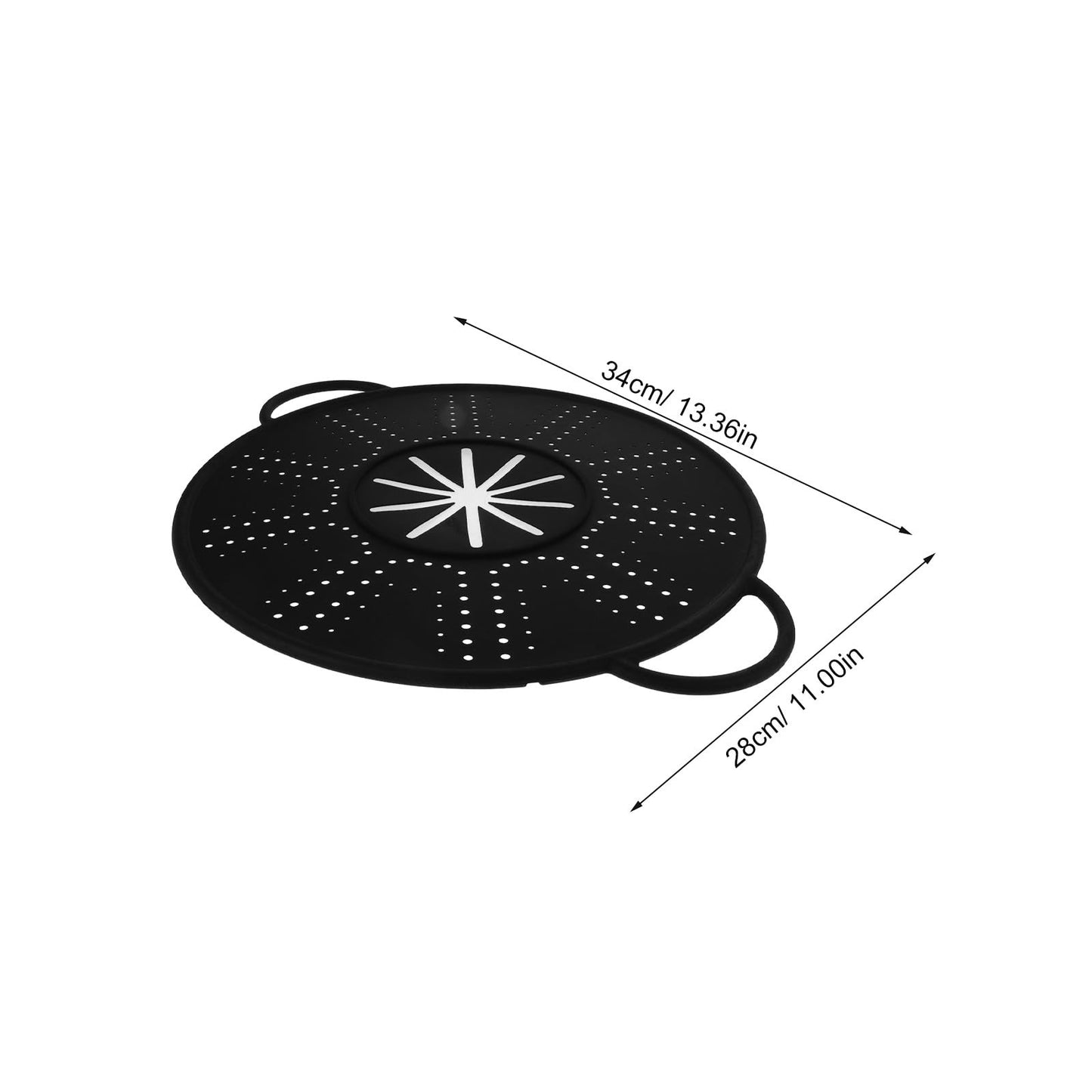CALLARON Silicone Splatter Screen with Side Handles 13.38 Inch Frying Pan Cover Oil Splash Guard Heat Resistant Cooling Rack Multi-Use Kitchen Gadget