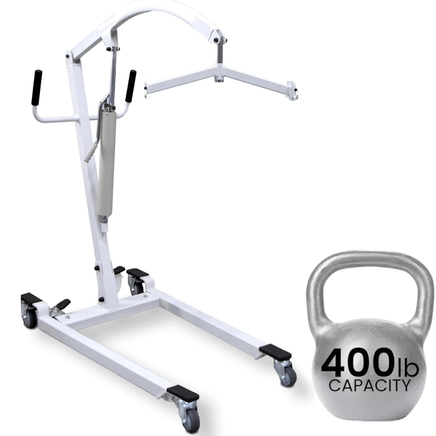 Vive Hydraulic Patient Lift for Home Use - Portable, Medical Patient Transfer Lift System - Sit to Stand Lift Assist for Elderly - Floor & Fall Elderly Lift - for Car, Wheelchair, Chair & Bed Transfer