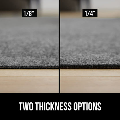 GORILLA GRIP Felt with Rubber Stay in Place Slip Resistant Rug Pad, 1/8 inch Thick, 2x8 FT Protective Padding Under Area Rugs, Cushioned Gripper Pads, Carpet Runners, Hardwood Floors Protection
