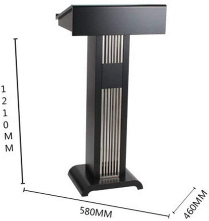 LaseVe Lectern Podium Stand, Floor Lectern Lecture Platform Speaking Simple Modern Hosting Stage Welcome Table Reception Desk Office Supplies Black