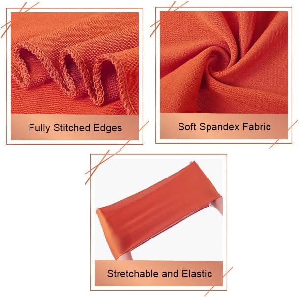 Pack 10 VDS of PCS | Black | Spandex Chair Sashes Bows Without Buckle | Stretch Elastic Banquet Universal Folding Chair