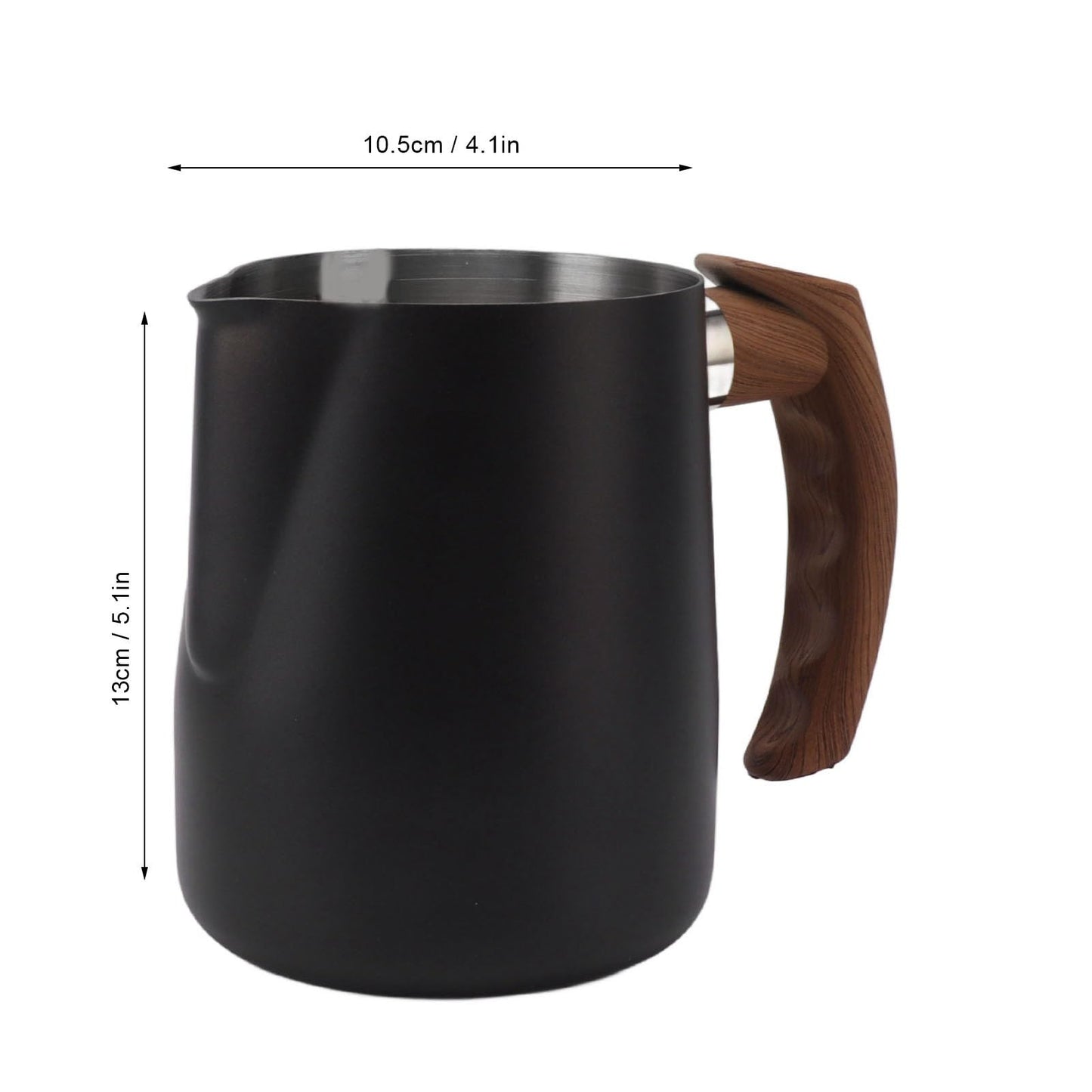 Tomotato Milk Frothing Pitcher, 34oz Barista Steaming Cup with Measurement Scale, Dripless Spout, Ergonomic Handle for Espresso, Cappuccino, Latte Art, Ideal for Home, Cafe, Office Use