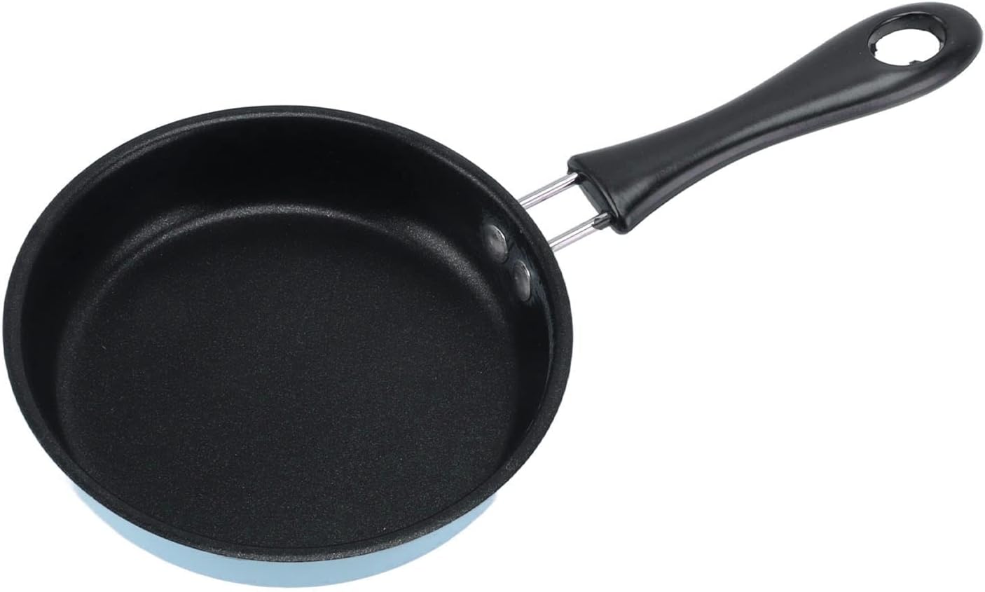 Mini Frying Pan, 5" Nonstick Stainless Steel Skillet, Blue, for Eggs and Pancakes