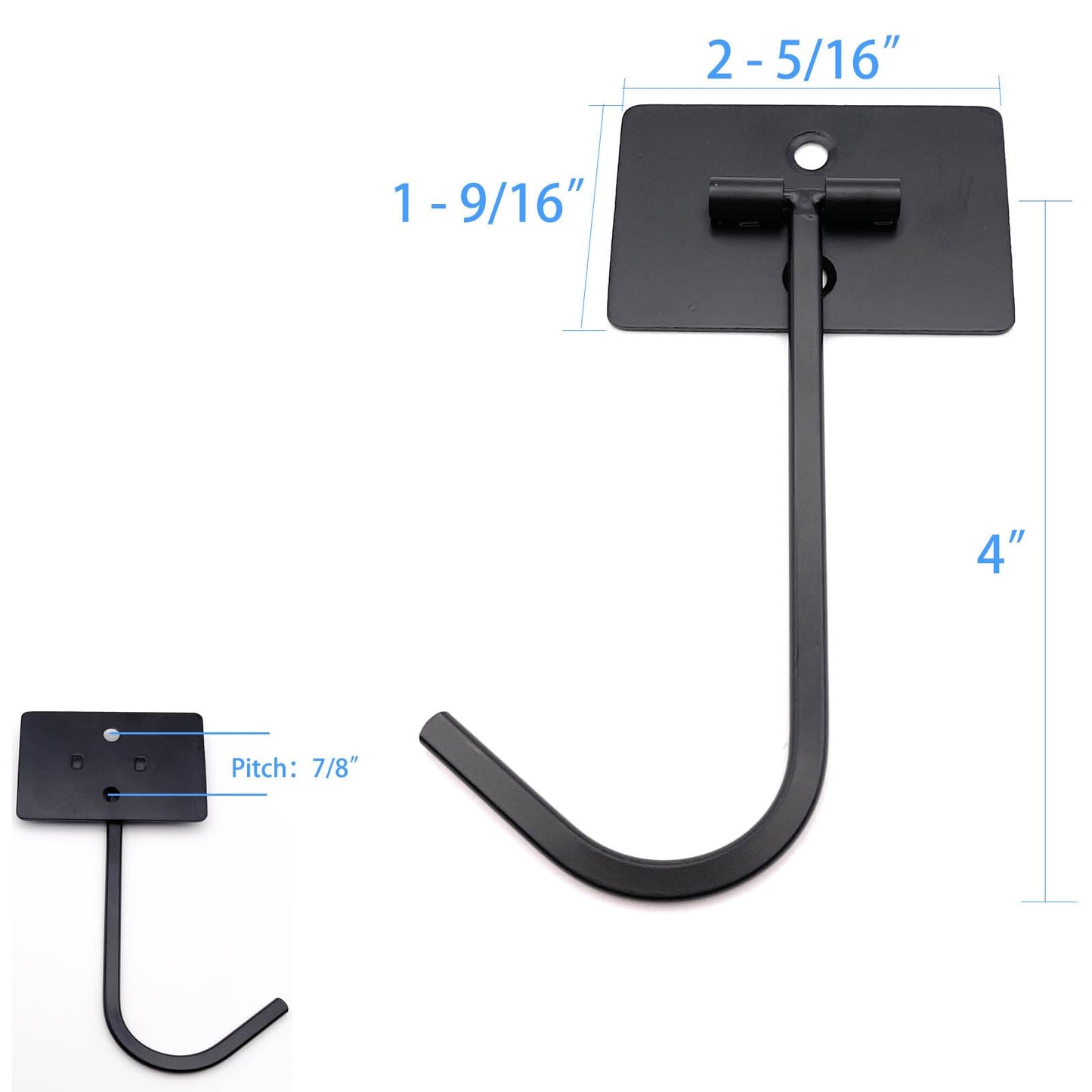 DaylyFav Foldable Banana Hook Under Cabinet Banana Holder Black Metal Counter Oragnizer Space Saving Hangers Self-Adhesive/Screw Mounted Banana Holder Stand for Kitchen RV Small Space Solutions